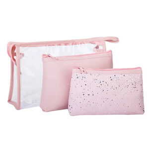 Light Pink 3PC Cosmetic Case Set